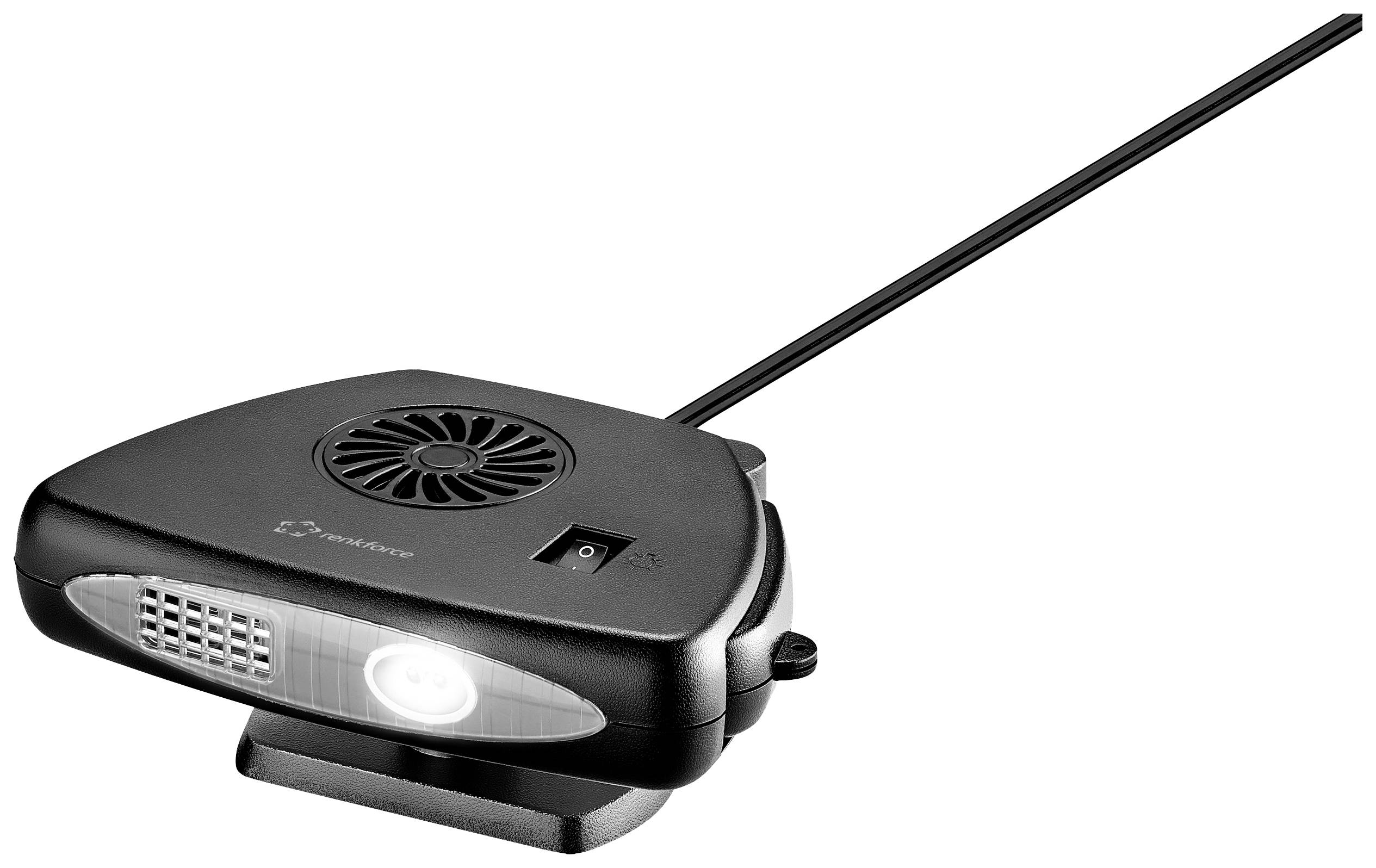 Un proiettore compatto, nero, con ventola, obiettivo anteriore e antenna lunga. Adatto per presentazioni o home cinema.