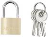 Sygonix SY-5045280 Lucchetto 19.7 mm chiusura parzialmente unica Oro - Giallo Serratura a chiave