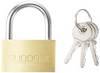 Sygonix SY-5045284 Lucchetto 39.8 mm chiusura parzialmente unica Oro - Giallo Serratura a chiave