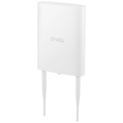 Ripetitore Wi-Fi Zyxel bianco con due antenne, idoneo per potenziare il segnale wireless nelle reti.