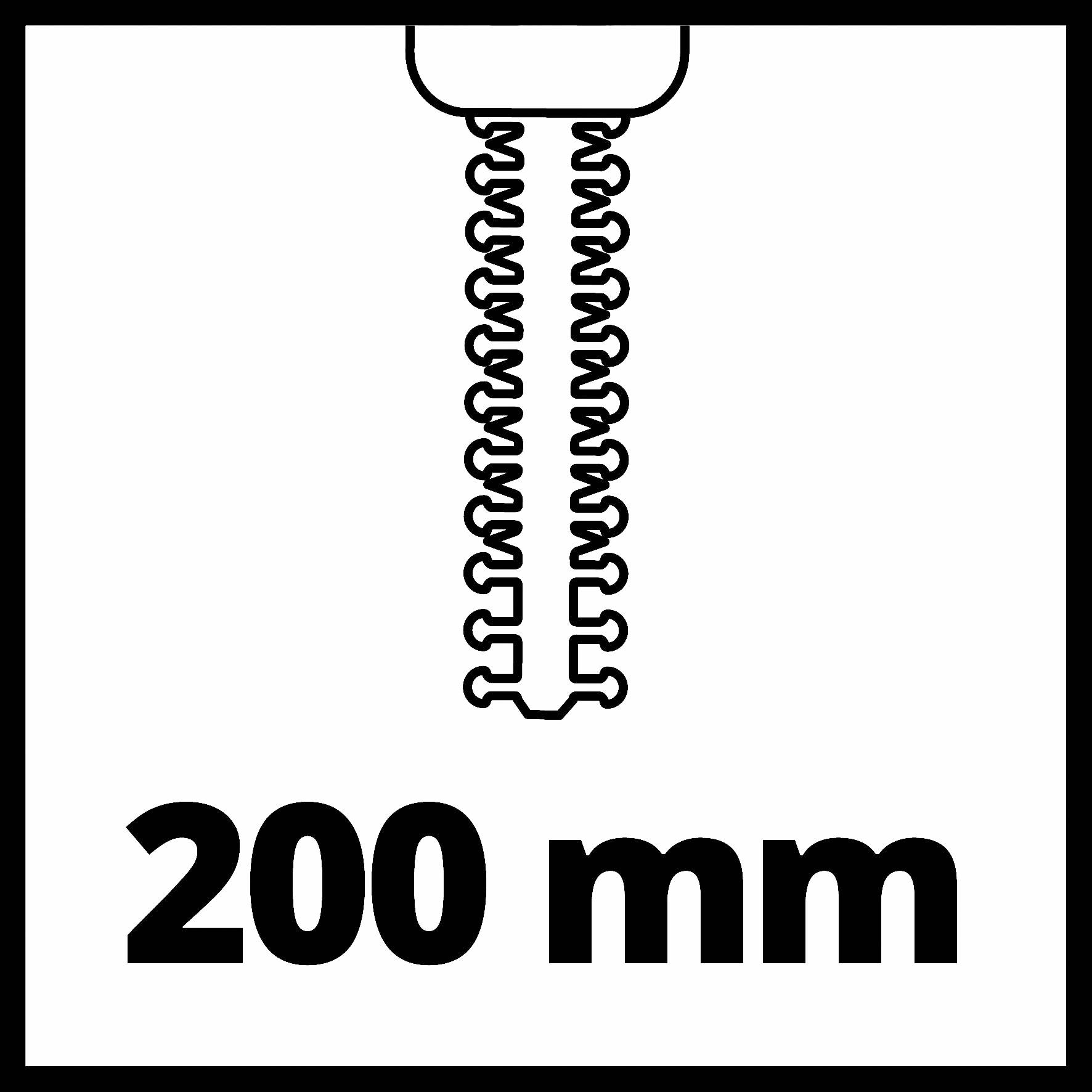 'Cerniera lampo, lunghezza 200 mm'