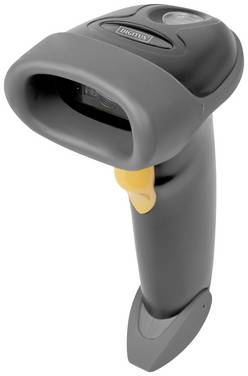 Digitus DA-81002 Scanner bar code 2D Cablato 1D, 2D LED Nero Scanner portatile incl. supporto USB-A