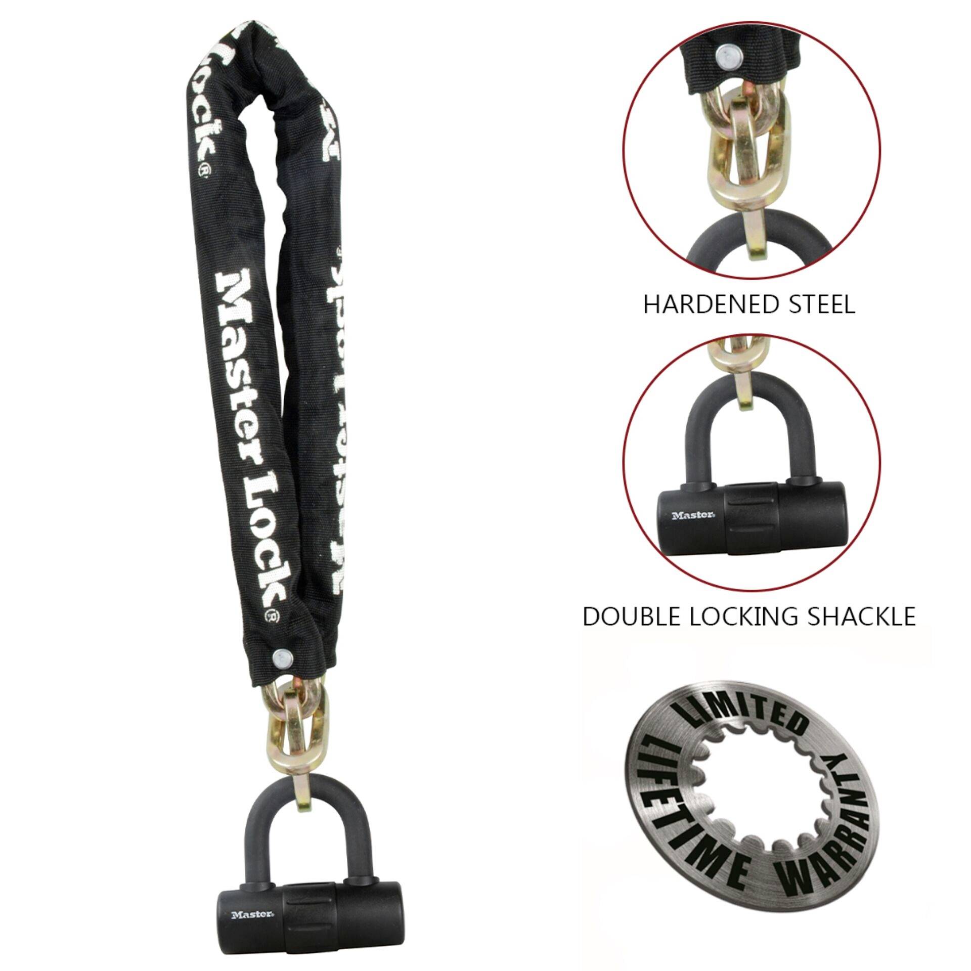 Master Lock 8234EURDPRO Catena Nero Lucchetto a chiave-4