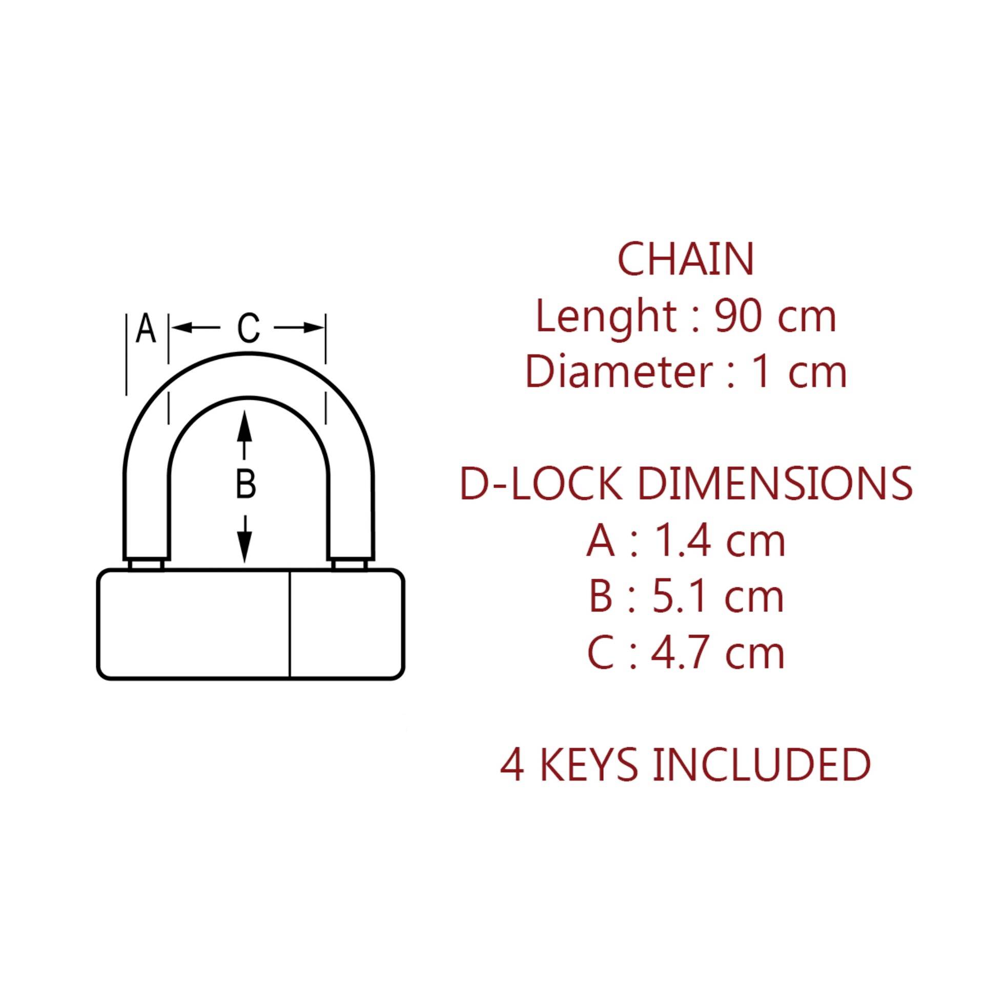 Master Lock 8234EURDPRO Catena Nero Lucchetto a chiave-6