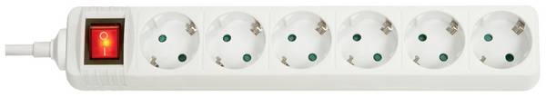 LINDY 73103 Multipresa con interruttore 6 scomparti Bianco Schuko 1 pz.