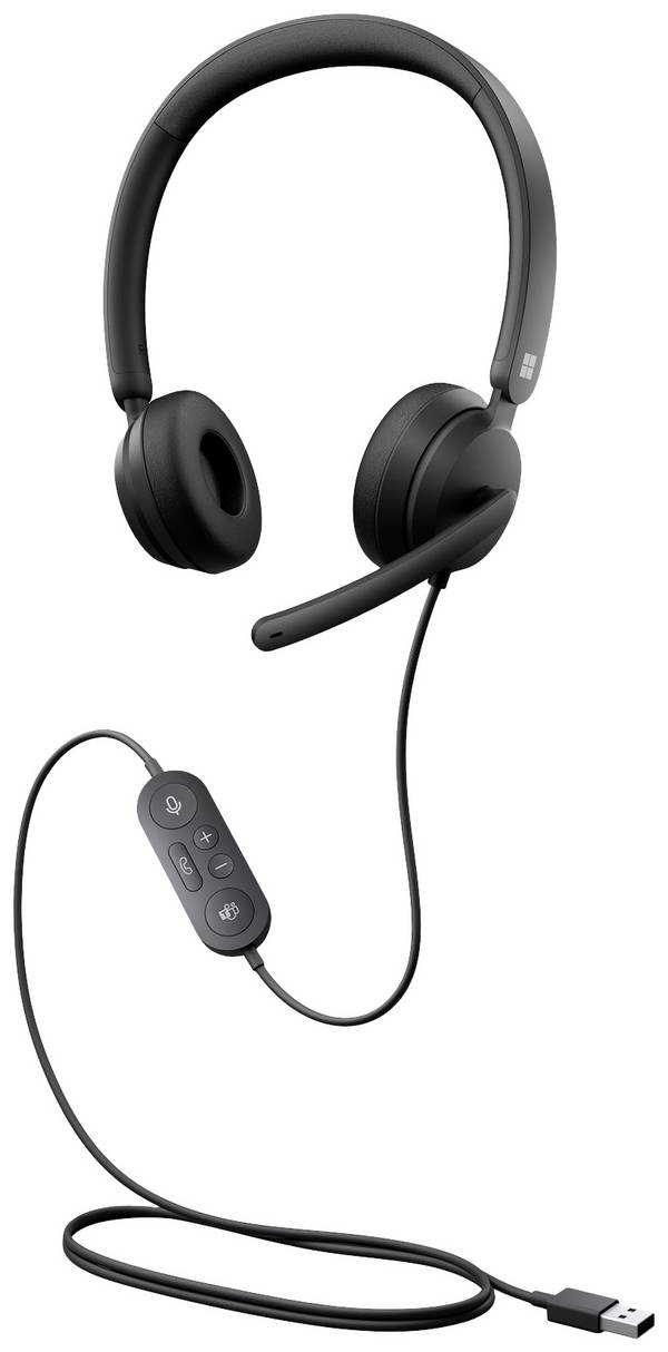 Microsoft 6ID-00013 Cuffie On Ear via cavo Stereo Nero regolazione del volume, Muto Computer