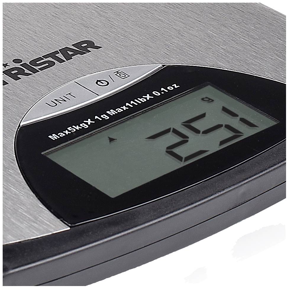 Bilancia digitale da cucina mostra '251 g' sul display.