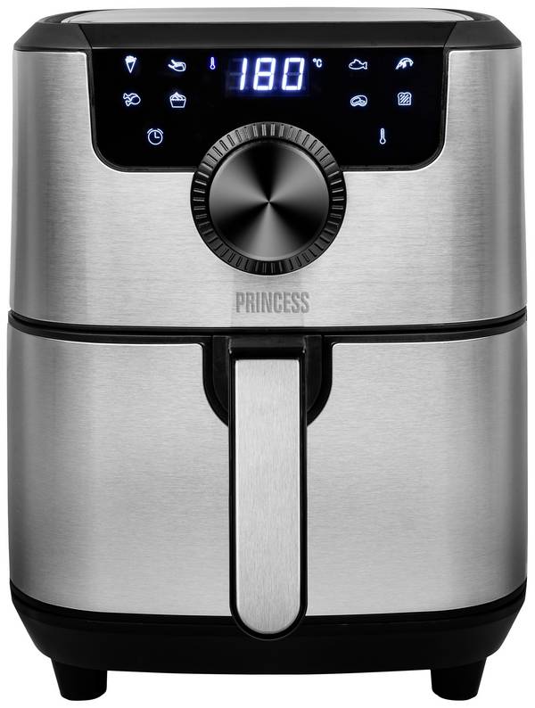 Princess 182033 Friggitrice ad aria calda 4.5 l 1500 W  Argento (opaco), Nero