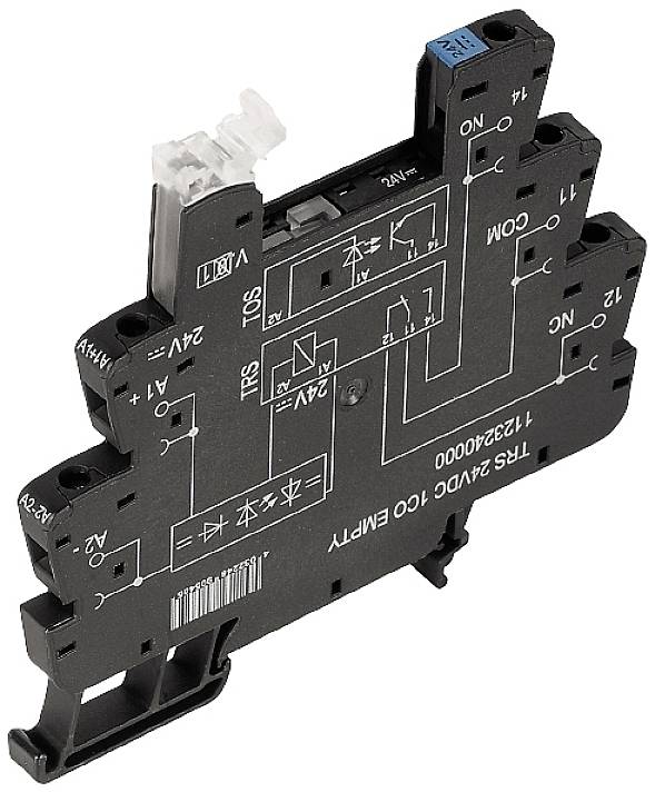 Weidmüller TRS 24-230VUC 1CO EMPTY ED2 Zoccolo per relè (L x L x A) 87.8 x 6.4 x 89.6 mm 10 pz.