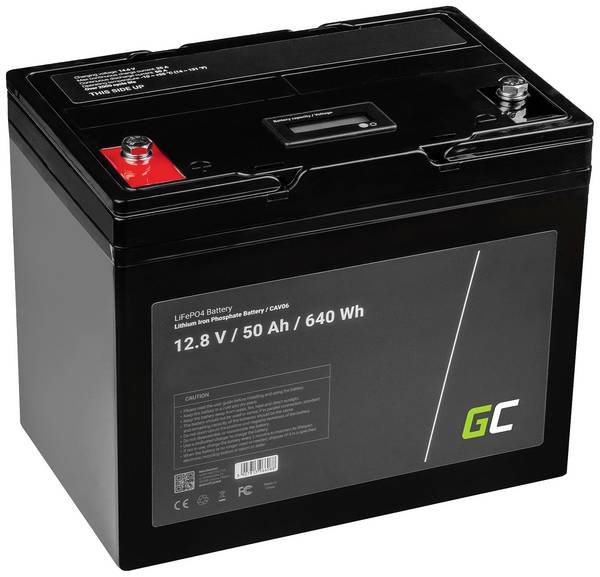 Green Cell  Batteria ricaricabile speciale Blocco LiFePo Contatto a vite LiFePO 4 12.8 V 50 Ah 1 pz.