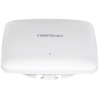 Unità di punto di accesso Wi-Fi bianca con la scritta 'TRENDnet' sulla parte superiore; forma quadrata con angoli arrotondati.