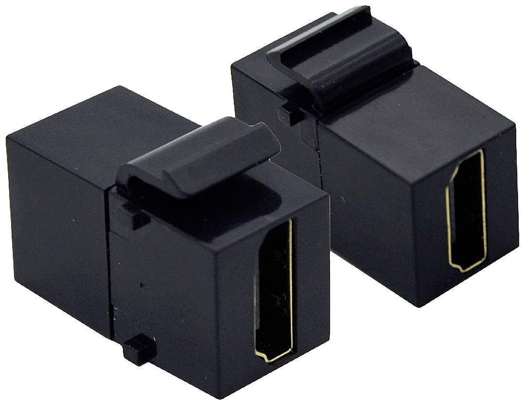 Due connettori HDMI neri affiancati.