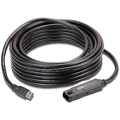 'ATEN U3CABLE50' Cavo ibrido USB 3.0, 15 metri, nero. Adatto per alte velocità di trasferimento dati e lunghe distanze.