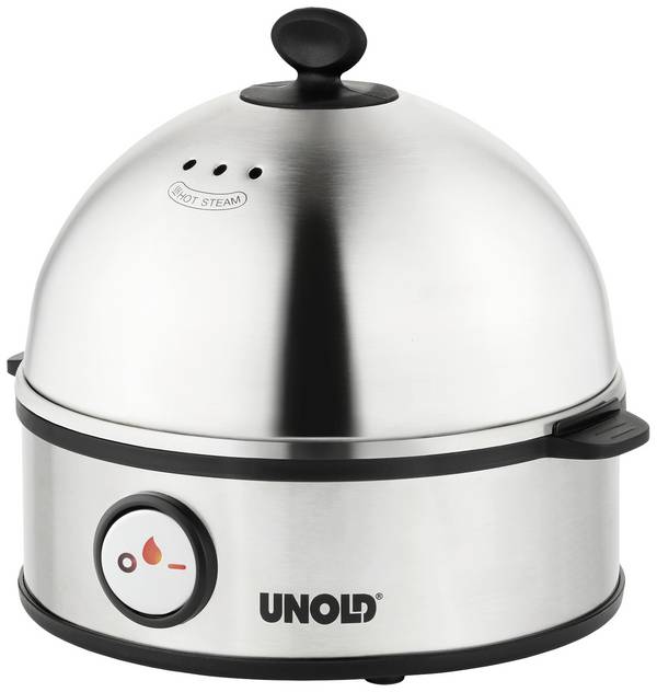 Unold Edel Cuociuova Spia luminosa, Senza BPA acciaio inox, Nero