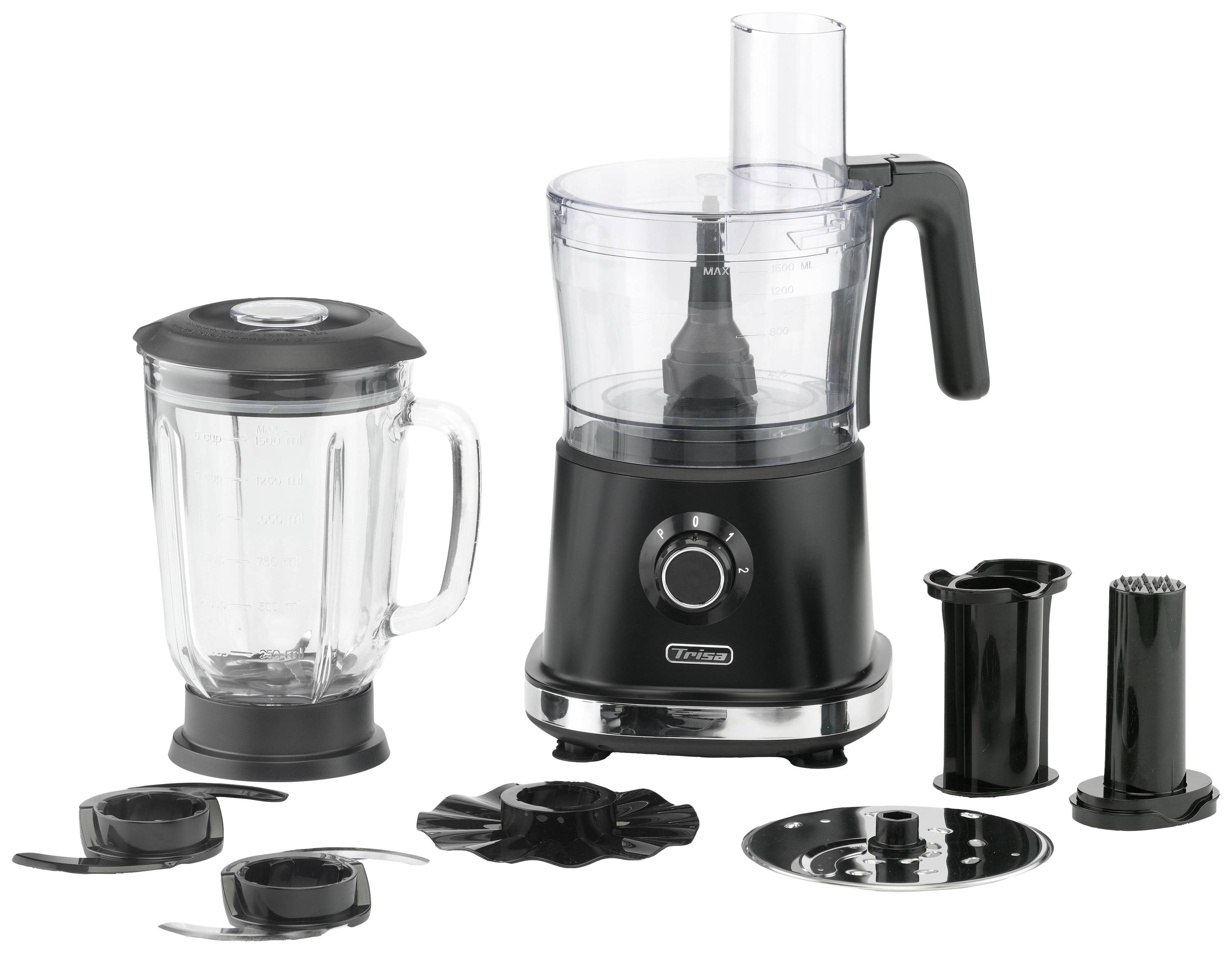 Trisa Trisa Stir 'n' Slice tritaverdure elettrico 1,5 L 600 W Nero