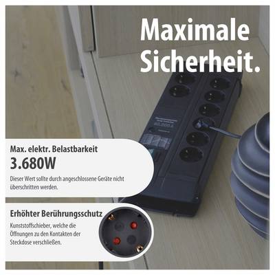Brennenstuhl 1256000698 Multipresa con protezione da sovratensioni Nero Schuko 1 pz.-4