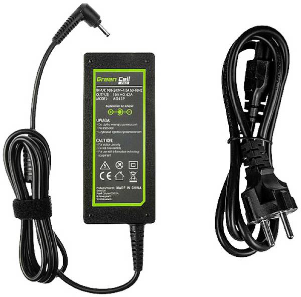 Green Cell AD41P Alimentatore per notebook 65 W 19 V 3.42 A Adatto per marchi: Asus