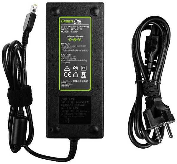 Green Cell AD68P Alimentatore per notebook 135 W 20 V 6.75 A
