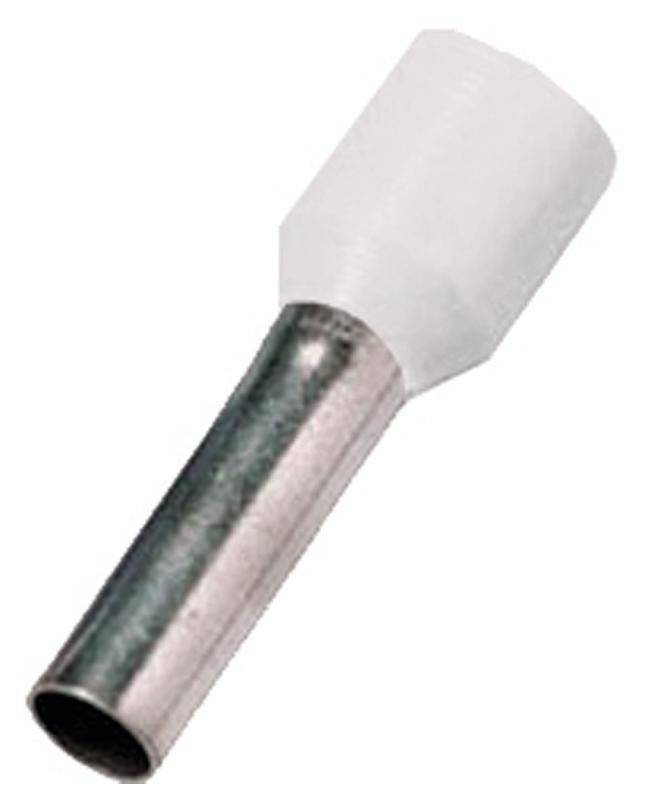 Un capocorda metallico con isolamento in plastica. Utilizzato principalmente per il collegamento sicuro di conduttori elettrici.