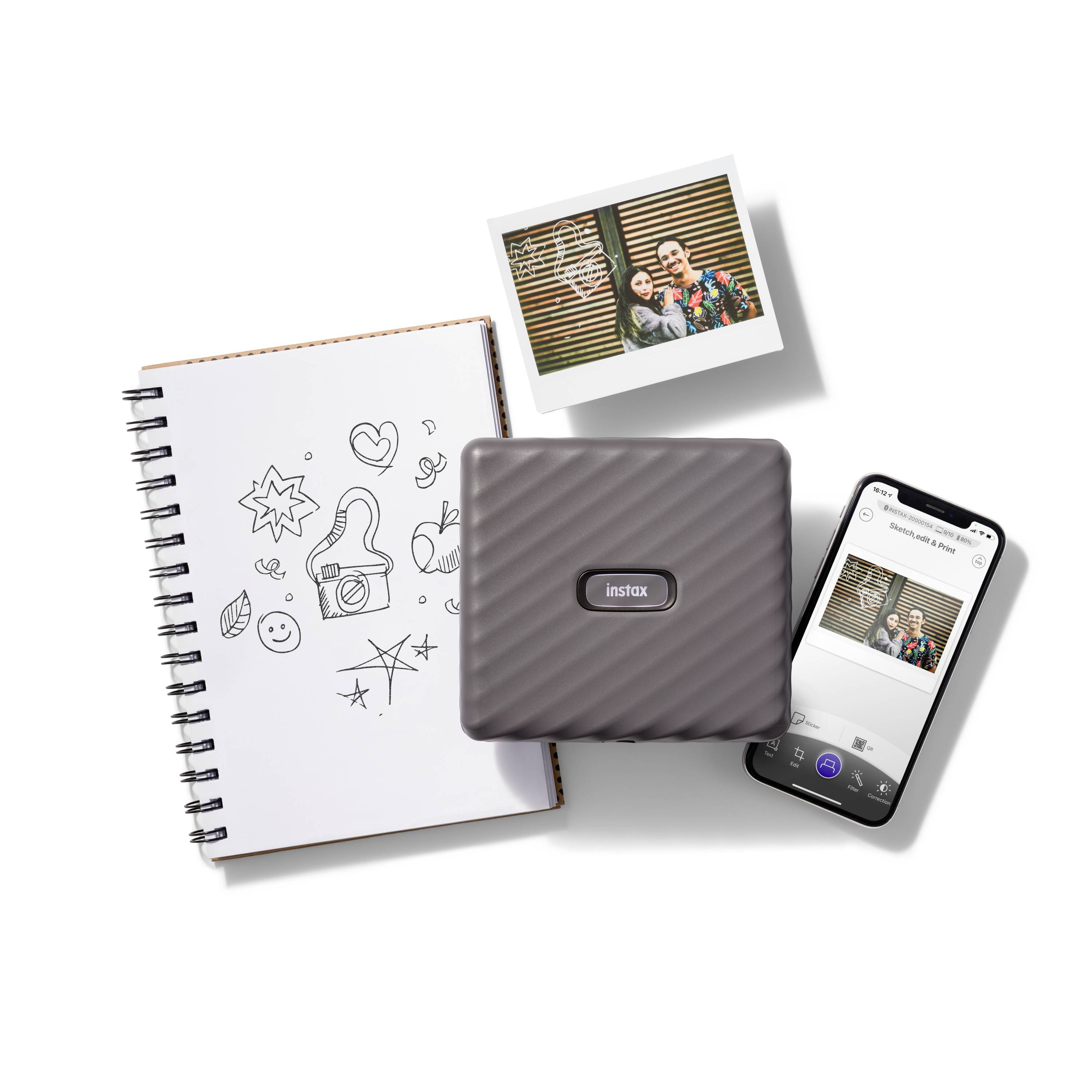 Fujifilm instax Link WIDE Stampante per foto 318 x 318 DPI Grigio-9
