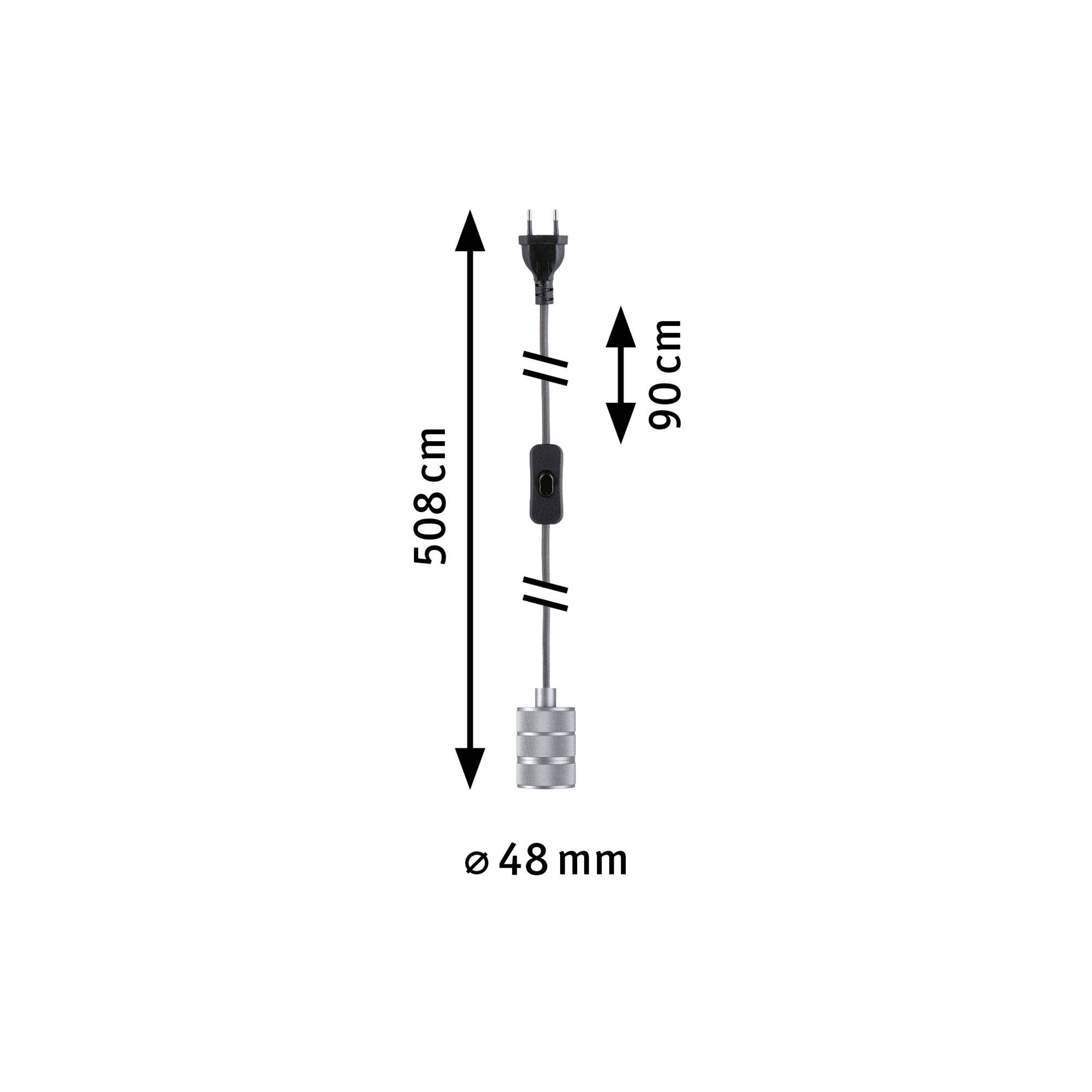 Lunghezza 508 cm, Ø 48 mm, lunghezza cavo 90 cm.