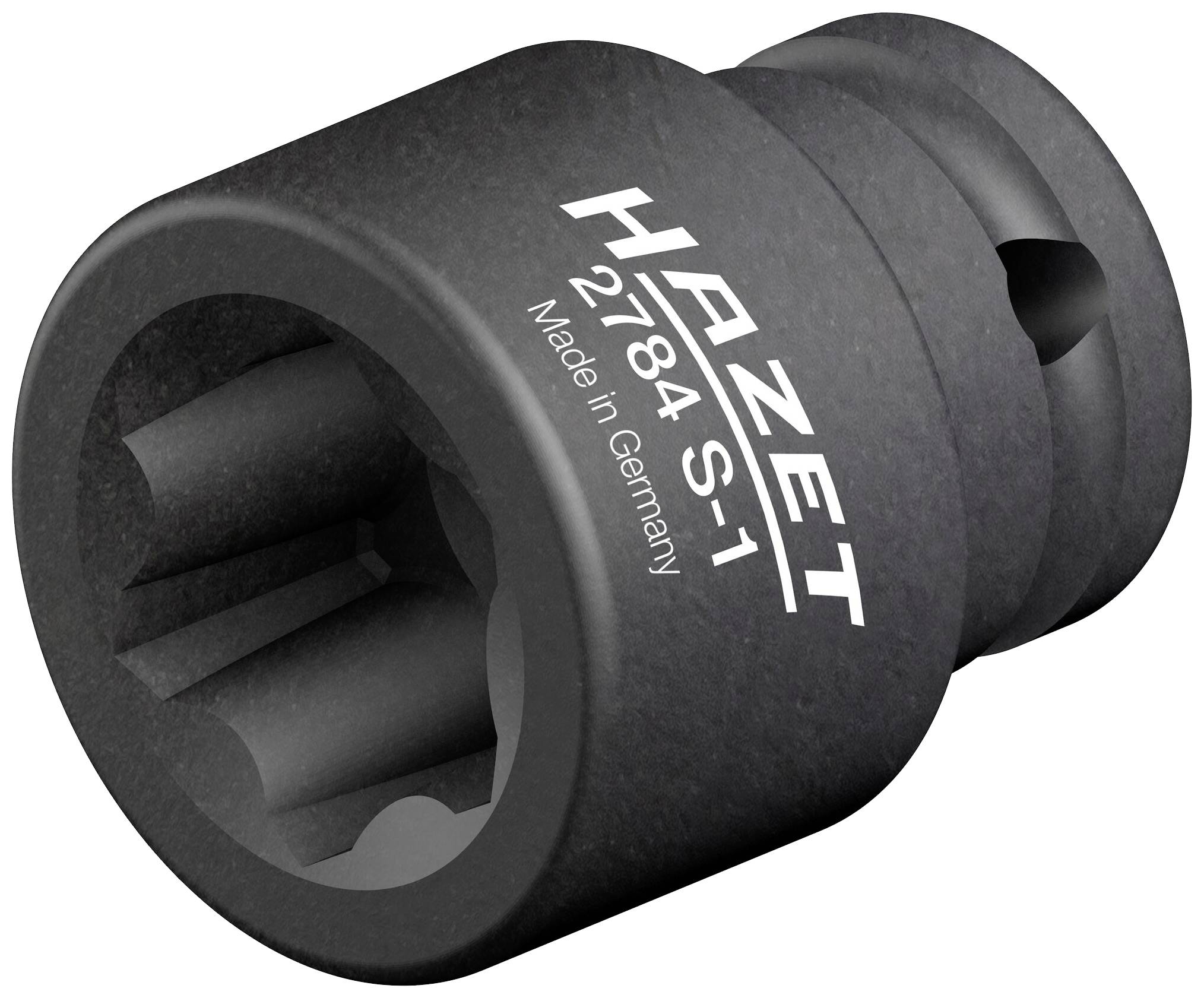'HAZET 2784-S-1 Made in Germany' Chiave a bussola. Materiale metallico scuro, con superficie interna esagonale.