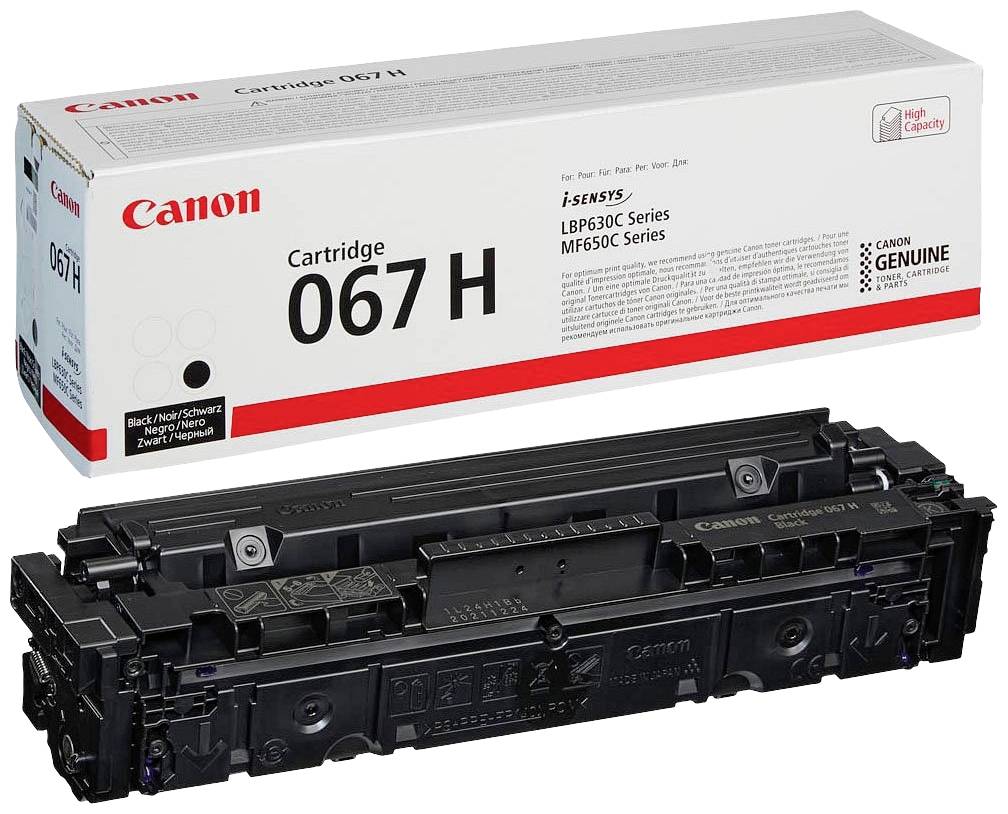 Cartuccia toner Canon 067 H, compatibile con le serie iSENSYS LBP630C e MF650C, ad alta capacità per stampa in bianco e nero.