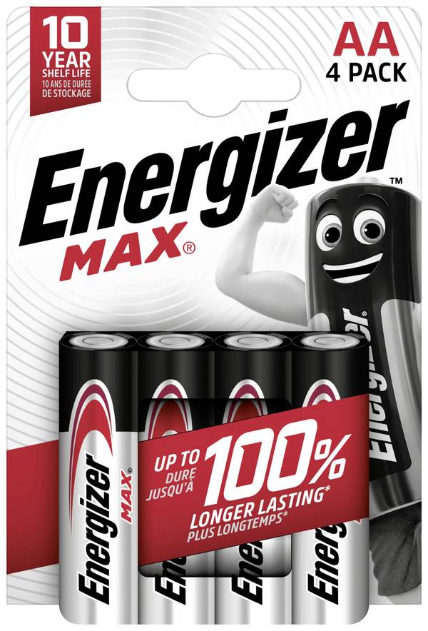 Energizer Max Batteria Stilo (AA) Alcalina/manganese  1.5 V 4 pz.