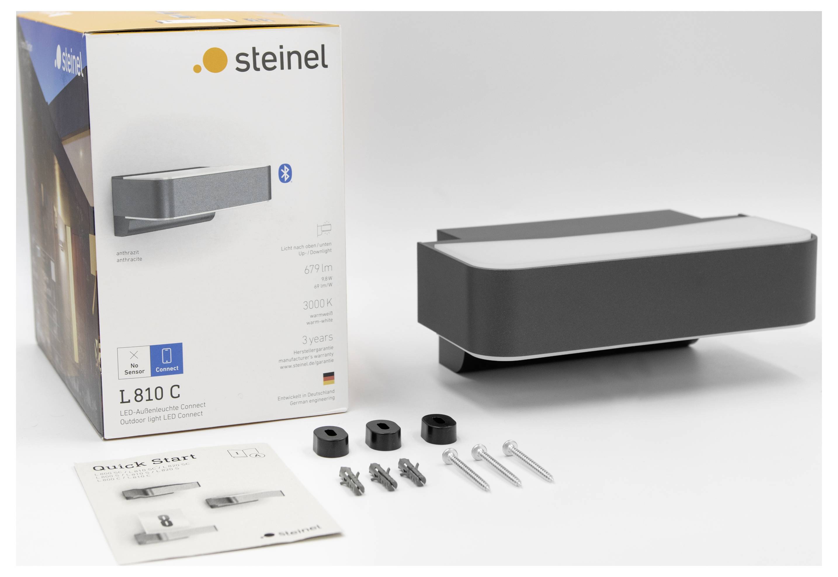 Steinel L 810 MC ANT EU 079307 Lampada da parete per esterno LED (monocolore) assente 9.8 W Antracite-4