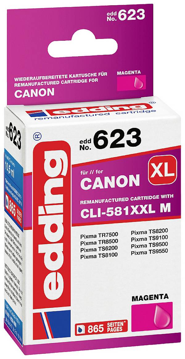 Edding Cartuccia sostituisce Canon CLI-581M XXL Compatibile  Magenta EDD-623 18-623