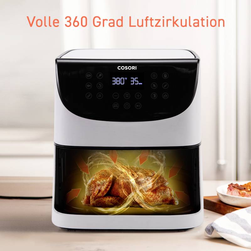 Cosori CP158-AF-RXW Friggitrice ad aria calda 5.5 l 1700 W Rivestimento antiaderente, Senza BPA, con display , Funzione -3