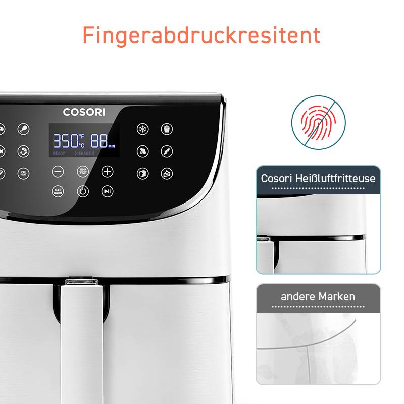 Cosori CP158-AF-RXW Friggitrice ad aria calda 5.5 l 1700 W Rivestimento antiaderente, Senza BPA, con display , Funzione -8
