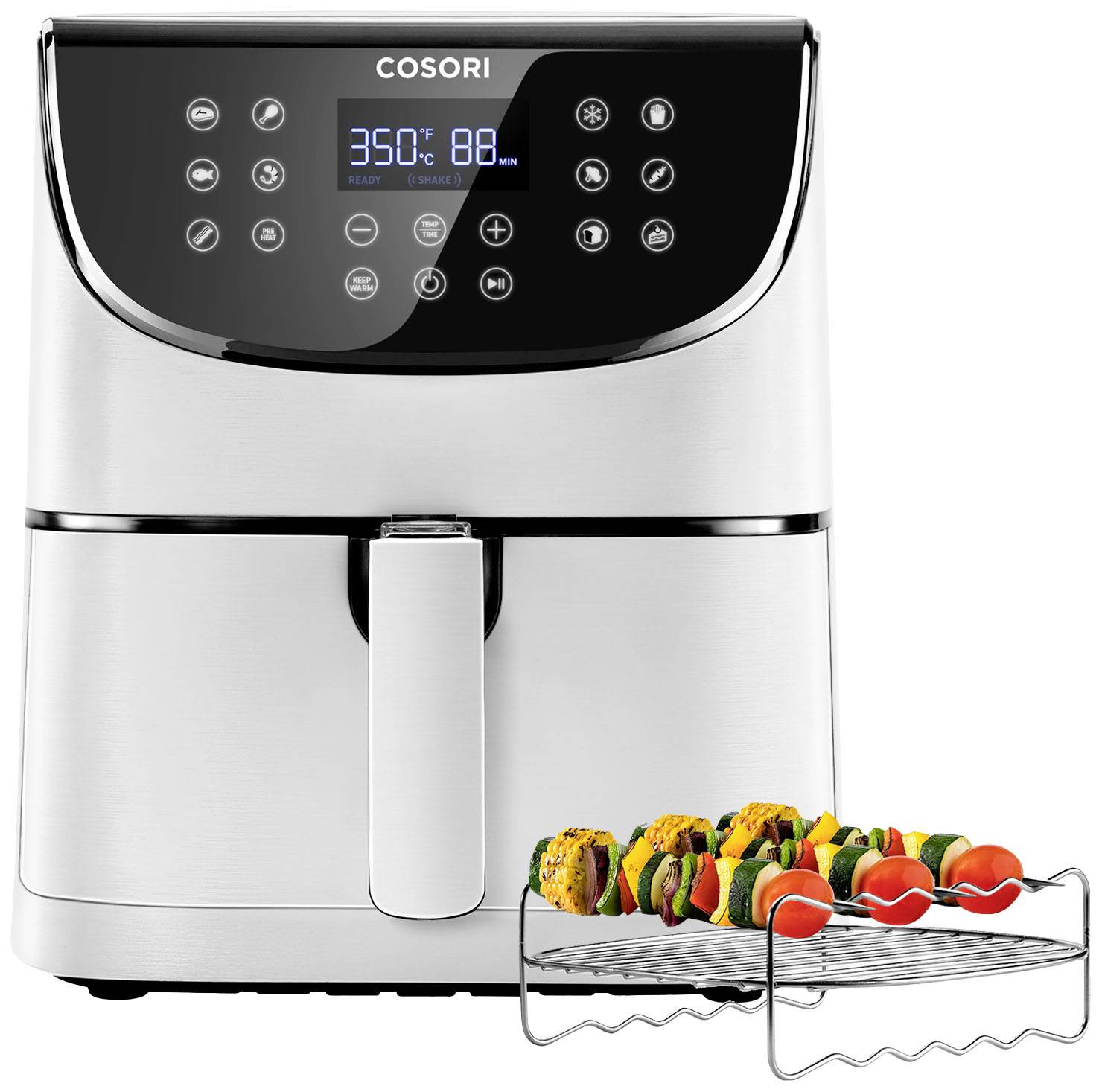 Cosori CP158-AF-RXW Friggitrice ad aria calda 5.5 l 1700 W Rivestimento antiaderente, Senza BPA, con display , Funzione -0