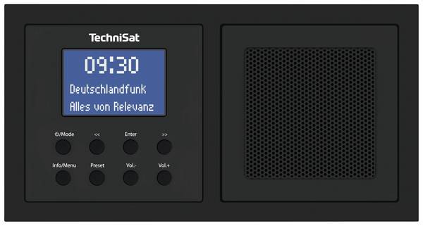 TechniSat DIGITRADIO UP 1 Radio a spina DAB+, FM Bluetooth  Funzione allarme, incl. Speaker box Nero