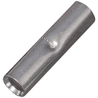 Un connettore metallico a forma cilindrica, probabilmente per applicazioni elettriche, con estremità arrotondate.