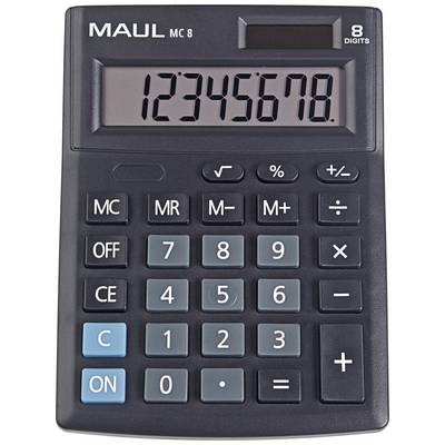 Un calcolatore con display che mostra '12345678'. Il dispositivo ha diversi tasti funzione ed è progettato per visualizzare fino a 8 cifre.