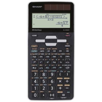 Sharp ELW506 T-GY Calcolatrice per la scuola Nero / Argento Display  (cifre): 16 a batteria, a energia solare (L x A x P
