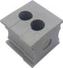 TRU COMPONENTS ELT 2/7 Passacavo scanalato Ø (max.) 7 mm Gomma Grigio 1 pz.