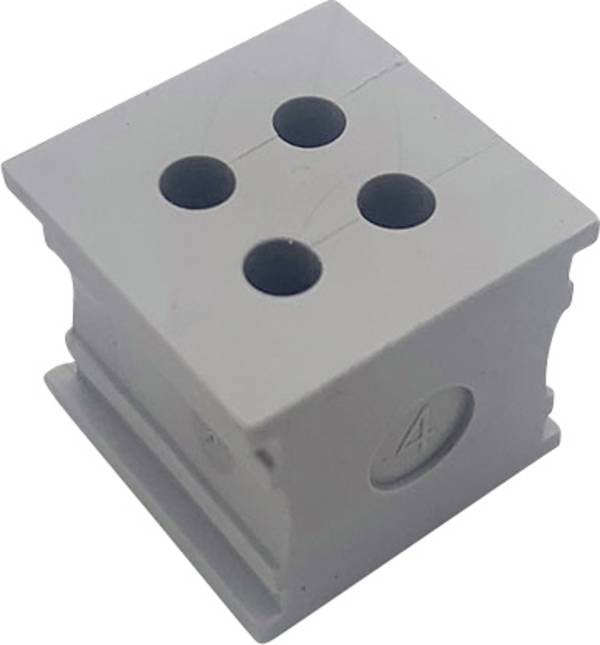 TRU COMPONENTS ELT 4/4 Passacavo scanalato Ø (max.) 4 mm Gomma Grigio 1 pz.