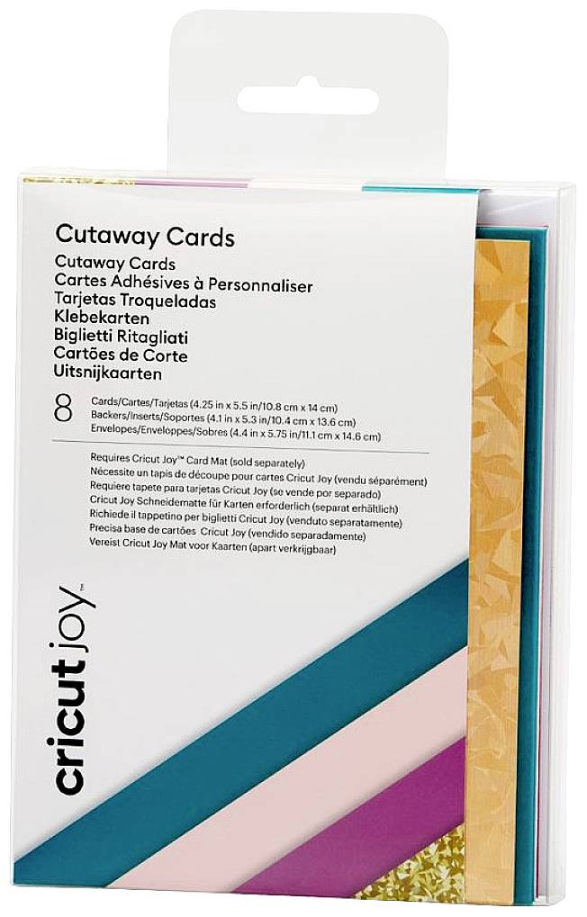 Cricut Joy™ Cutaway Cards Set di mappe Petrolio, Fucsia, Oro, Rose
