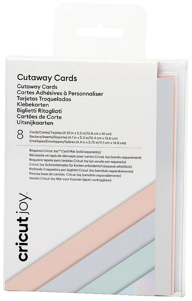 Cricut Joy™ Cutaway Cards Set di mappe Pastello, Rose, Azzurro, Menta