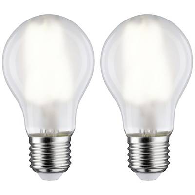 Due lampadine identiche affiancate, accese, con filamento visibile. Ideale per rappresentare l'illuminazione.
