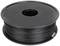 Una bobina nera in plastica con filamento avvolto per stampanti 3D.