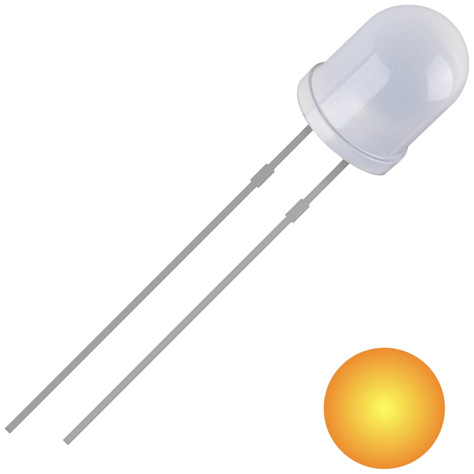 Quadrios 2111O171 Diodo LED Giallo Rotondo 5 mm 700 mcd 30 ° 20 mA 2 V