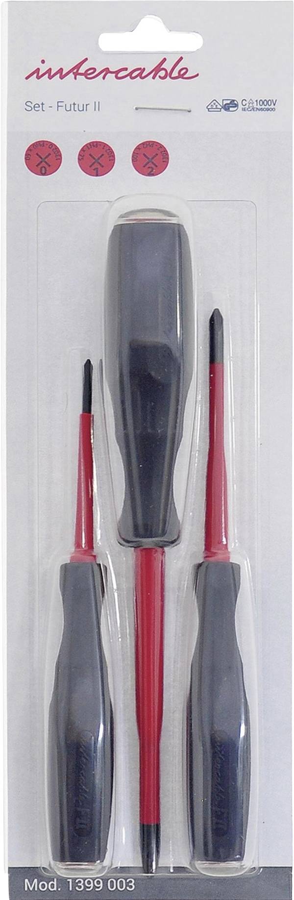 Intercable 1399003  Cacciavite a croce 3 parti Croce Phillips