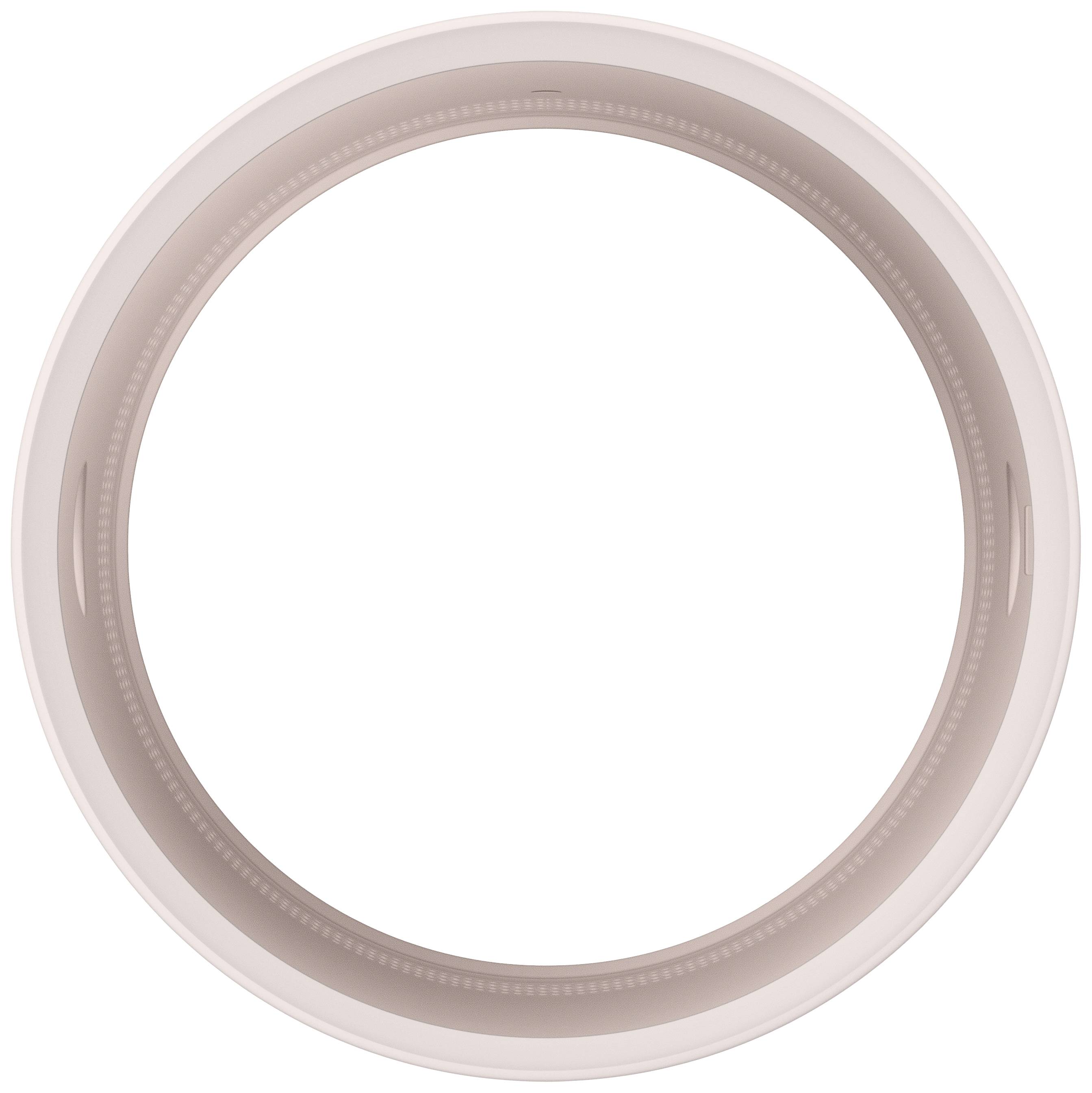 Un anello marrone dritto su uno sfondo bianco, senza ulteriori dettagli o motivi.