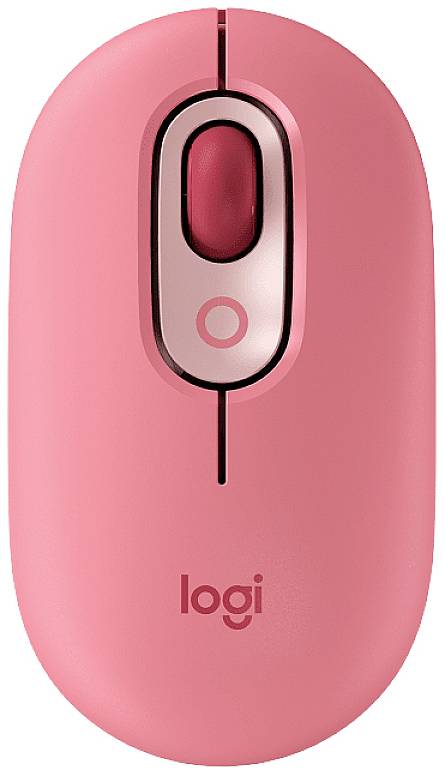 Logitech POP - Maus - anpassbarer Emoji - optisch - 4 Tasten - kabellos - Bluetooth 5.1 LE - Heart Breaker