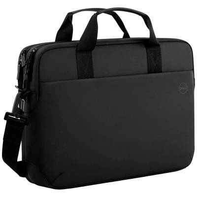 Una borsa nera per laptop con due manici e una tracolla removibile, adatta per il trasporto sicuro di un computer portatile.