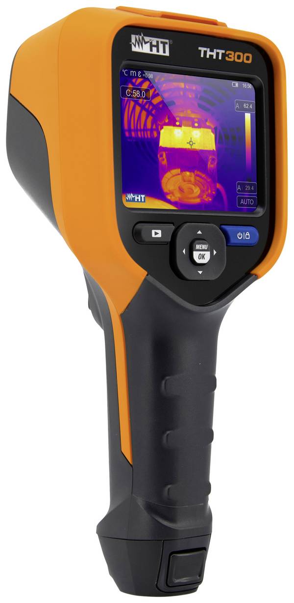 HT Instruments THT300 Termocamera  -20 fino a +650 °C 384 x 288 Pixel 50 Hz Fotocamera digitale integrata, WiFi, Touchscreen