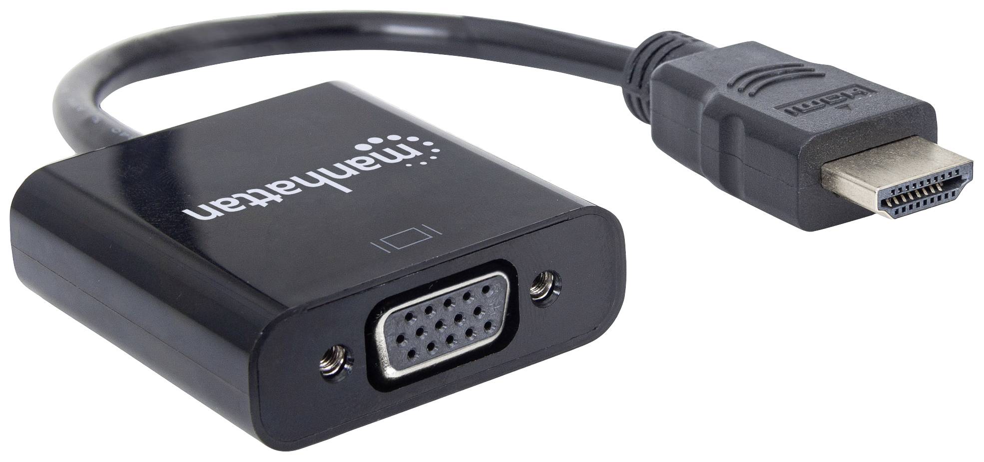 Cavo Convertitore HDMI a VGA con MicroUsb 30cm Nero-0